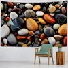 Taquestres 3D Brick Wall Light Tapestry Retro Pedra pendurada pano pendurado Arte boêmia impressão casa Decoração do quarto da sala de estar