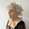 Forniture per feste 1 PC Halloween Lattice Old Man Maschera Novità Horror Heagear per Masquerade