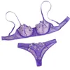 Bras sets sexy basses basses sous-vêtements en dentelle à la broderie fleurie amusante bralette douce et culant coton brésilien bikini lingerie érotique