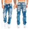 Herr jeans märken rak stretch smal jean homme pantalones hombre casual byxor denim byxor baggy jeans svartblå