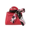 Gift Wrap Easter Eid Wedding Leather Bag Favorite Mini Box Handbag for Guests with Ribbon Packaging to Distribute Party GiftsQ240511