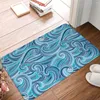 Carpets Drawn Sea Sea Wave Match non glisser absorbant Memory Foam Baign Mat pour décoration / cuisine / entrée / intérieur / extérieur / salon