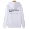 Sweats à capuche pour hommes Slogan de la mode chère personne derrière moi Sweats à capuche pour hommes Femmes Simple Personnes Loose Plus taille Strtwear White Sweatshirts masculin T240510