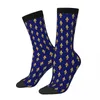 Мужские носки Royal Blue Fleur de Lis Sock Men Women Polyester Stockings Настраиваемая дизайн