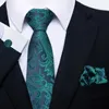 Zestaw krawata na szyję 100% jedwabny krawat dla mężczyzn Najwyższej klasy luksusowy 7,5 cm krawat hanky mankiet zestaw fioletowy krawat formalne ubranie