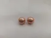 Dangle Ohrringe Perfektes Paar 11-12 mm Südsee-Rosa-Perle 14K Gelbgold Fein Schmuck Juwelen