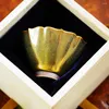 Ensembles de voies de thé | Yihuchun Collectible Tea Cup Master Fan Zefeng a construit un Golden Silk Jade Milligram Eyes et Lingge Gold