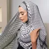 Lenços lenços respiráveis chiffon hijab hijab presa vintage longa lenço de cachecol geométrico de cabeça embrulhada para mulheres xale fina leve leve