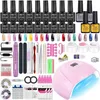 Kits d'art à ongles Ensemble d'ongles professionnels lampe à ongles UV avec gel de ongle Kit polonais et forage électrique Forme entièrement outils de manucure pour SN et maison T240510