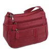 Bag Fashion Women Pu Soft Leather Shoulder Multi-layer Crossbody Quality Small Brand Red Handbag Purse