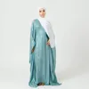 Vêtements ethniques Shimmer Abaya Kaftan Party Long Dress Islamic for Women Dubai Dubai Modest ceinturé Hijab Robe Robe Robes (pas de foulard)