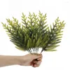 Flores decorativas 10/1pcs Plantas artificiais Plástico Pinheiro Pinheiro Grass Bunco de casamento Fake Bridal Bouquet Tree Christmas Tree Gifts Decors 2024