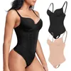 Helkropps shaper thongs bodysuits för kvinnor midja tränare mage kontroll camisole underkläder platt mage underbustkorsett Shapewear 240430