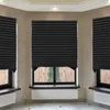 Rideau 1pc Black Blackout Window Shade Fabric non tissé stores plissés Adhesive Summer Anti UV avec clips