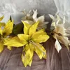 Fleurs décoratives po accessoires artificiels 3 fourches imitation lys