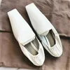 Casual Shoes Concise Women Flats Leisure Comfy Square Toelow Hoof Heels Soft Leather Zapatos Para Mujer Slip-On