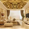 Papéis de parede Wellyu Wallpaper personalizado 3D Murais Gold Gold Relessed European Living Room Bedroom Teto Fundo para paredes 3 D