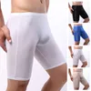 Sous-pants pour hommes sexy soft long boxer sales shorts sport culotte de gueule de renflue sans couture