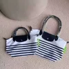 Sac de créateur de haute qualité nouvelle marine à rayures à rayures Small and Might-tailles Sac pour femmes avec tissu en nylon et mini-sac à main