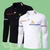 Heren Polos Hddhdhh Brand Gedrukt Polo shirt met lange mouwen voor heren Spring New Business Workwear met een Rapel T-shirtl2405