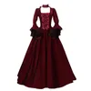 Casual Dresses Plus Size 5XL Steampunk Vintage Women Medieval Dress Gothic Lady Vampire Lace Sleeve Halloween Costume Wholesale Drop