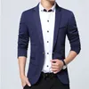 Costumes pour hommes Arrivée Luxury Men Blazer Spring Fashion Brand de haute qualité Coton Slim Robe Suit Jacket Coat