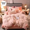 Beddengoed sets bowknot gilrls gesneden set winter zachte warme deken cover flanel quilt dekbed kinderbedden beddengoed