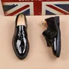Casual Shoes Mens Luxury Fashion Party Nightclub Dress Patent Leather Brogue Slip-On Driving Shoe Black Tassels Platform Summer Loafers
