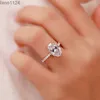 Simulazione di lusso anello di diamanti moissanite grande anello di uovo di piccione ovale per donne anelli di fidanzamento del matrimonio