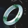 Bangle подлинный натуральный зеленый нефрит браслет шарм ювелирные аксессуары