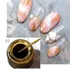 Nail Polish 4/5/6 pieces of brushed white gold glue nail art continuous tearing solid nail polish polishing phototherapy glue wire drawing T240510