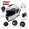 Caschi motociclisti Full Face Fip Up Helmet per Moto Pilot Men Women Cafe Racer Flip-up Motocross Motocross Dot dot approvato