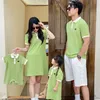 Summer Parent-child Love Clothes for The Whole Family Look Clothing Dad Son Matching Same T Shirt Baby Romper Mom Daughter Dress 240507