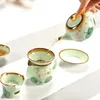 Ensembles de théâtre de thé Chinois Celadon Set Lotus Pattern Home Office Decor Exquis