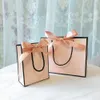Borsa per confezionamento da regalo Boxaging Box Bride Decorazione per matrimoni Pink Kraft Festa per baby Shower Book Belt Hand Honey Ribbonq240511