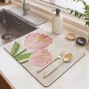 Table Mats Kitchen Bar Dish Drying Mat Coffee Machine Absorbent Placemat Heat Resistant Pad Countertop Water Cup Drain