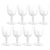 Tek kullanımlık fincan pipetler plastik cam düğün şampanya flütleri küçük tatlı tumblers gözlük