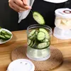 Storage Bottles Pickle Jars Leak Proof Hourglass Shaped Jar With Large Capacity Portable Juice Separator Food Grade Container