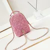 10A Mirror Quality AP3753 24S mini pink wool Backpack shoulders Backpack calfskin Designer Backpack Genuine Leather Back Pack Luxuries Shoulder Bag with Box 1:1