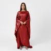 Vêtements ethniques Shimmer Abaya Kaftan Party Long Dress Islamic for Women Dubai Dubai Modest ceinturé Hijab Robe Robe Robes (pas de foulard)