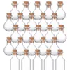Butelki do przechowywania mini szkło z drewnianymi korkami maleńkie słoiki życzące butelka wiadomości na dekorację ślubną 10pcs