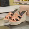 Platform Espadrille Sandals Designers Wedge Sandals Women Top-Quality High Heels Sandal Summer Beach Sexy Wedding Shoes