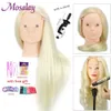 Mannequin Heads 50% Cabelo artificial Modelo Humano Cabeça usada para maquiagem Treinamento de estilo de penteado Prática profissional Doll Q240510