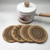 TACK MATS 6PCS / 1SET NORDIC MANDALA CONCEPTION ROND COINS COINS PLACEMAT CA