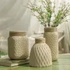 Вазы простые современные сетки керамические вазы украшения с несколькими цветами для гостиной и журнального столика украшения