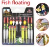 1 Conjunto 15pcs aquário vertical bóia de bóia marítima de pesca marítima tamanho variado para a maioria dos tipos de peixes de pesca Catching3484035