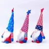 Schip Patriotische DHL tot 50 stks Knome Vier de Amerikaanse onafhankelijkheidsdag dwergpop 4 juli Handmade pluche poppen ornamenten FY2605 911 S