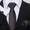 Zestaw krawata na szyję 65 kolory prezent mody świąteczny jedwabny krawat krawat krawat mężczyzn białe akcesoria ślubne kropka fit miejsce pracy