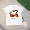 Sommer weiße Kinder Baby T-Shirt Luxusdesigner Süßes gedruckt 100% Baumwollmode Tops für Mädchen und Jungen Sportt-Shirt