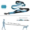 Dog Collars Leash Heavy Duty 6-in-1多機能ハンズフリードッグセーフティカーシートベルトソフトハンドルハイキングジョギングのため